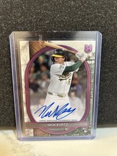 2025 Topps Museum Collection Nick Kurtz RC Archival Auto Pink /99 Athletics ROY