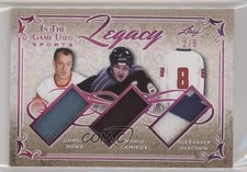 2019 Leaf ITG Used Sports Triple Relics Magenta 2/5 Howe Lemieux Ovechkin