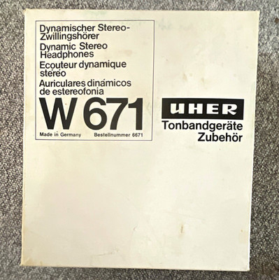 UHER W 671 ohraufliegende Kopfbügel-Kopfhörer 6,35 mm grau inkl. Kabel