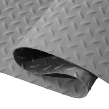 Garage Floor Mat 4.9 x 13ft Diamond Plate PVC Vinyl Flooring Rolls Anti-Slide