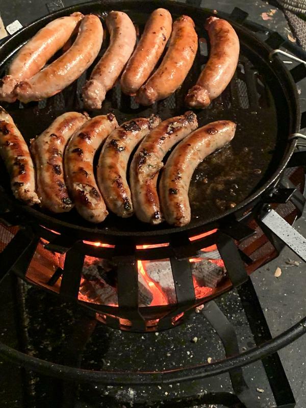 Jumbuck Brazier BBQ Fire Pit Firepit Cooker Heater Combo Outdoor Steel