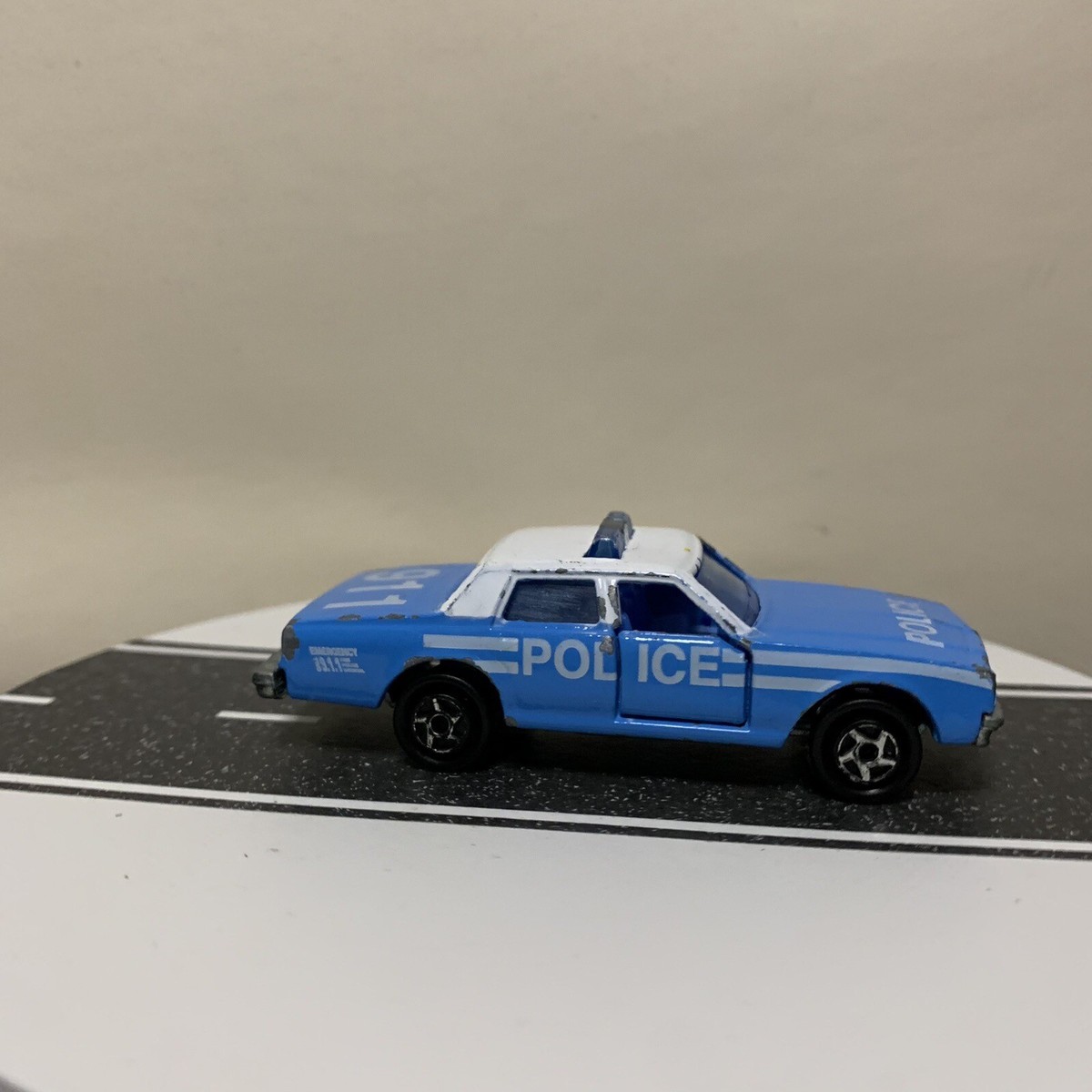 Majorette Chevrolet Impala Police Car Light Blue & White 1/69 No