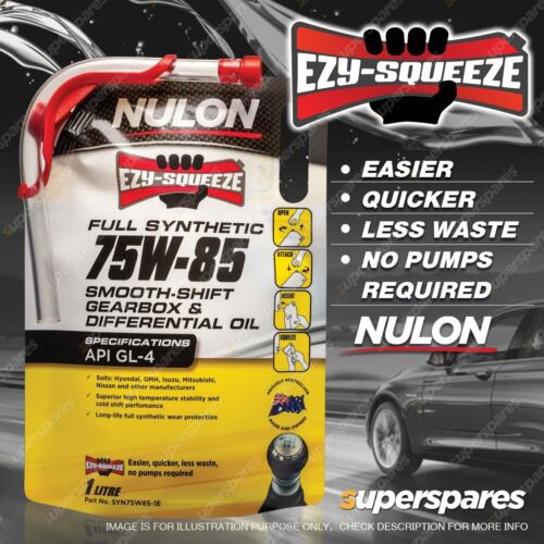 Nulon EZY-SQUEEZE Full Synthetic 75W85 Manual Gearbox Transaxle Oil 1L SYN75W85 - Picture 1 of 2