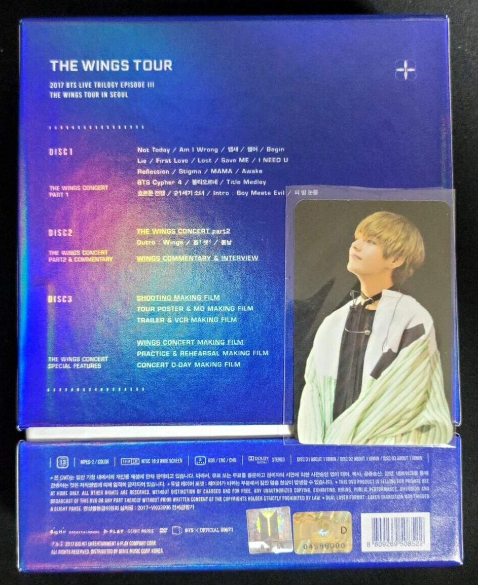 BTS 2017 The Wings Tour In Seoul DVD Live Trilogy Episode III Set