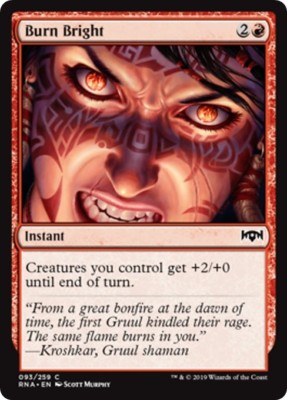 BURN BRIGHT x4 ~mtg NM-M Ravnica Allegiance Com x4