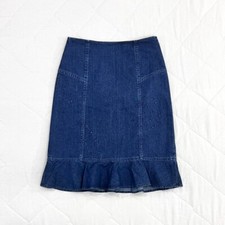 Fairycore Denim Skirt with Eyelet Embroidery, Y2K Coquette Cottagecore Aesthetic
