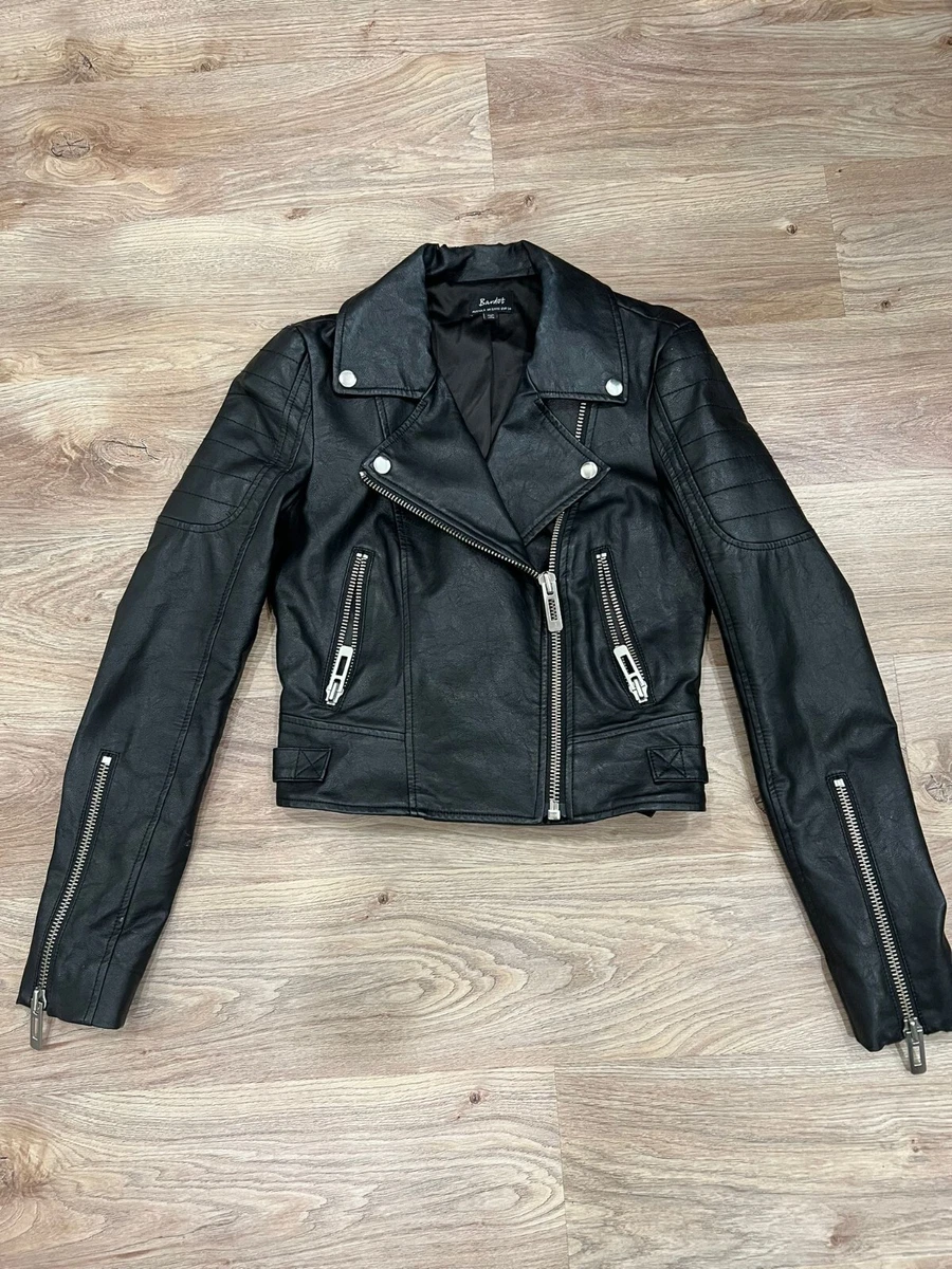 Leather jacket hotsell bardot