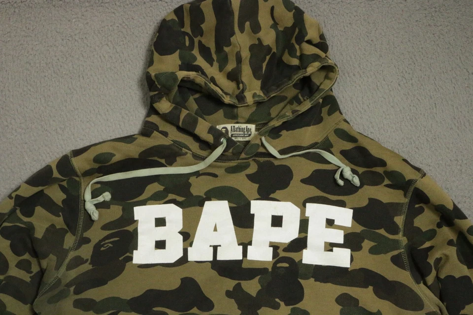 Sudadera con capucha vintage Bape para hombre talla 2XL camuflada hip hop ropa de calle Foto 2 de 4