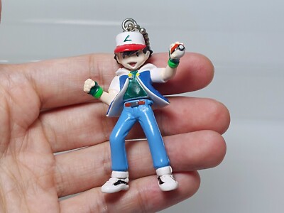 Ash Ketchum Satoshi Pokemon Furuta Mascot Swing Keychain Figure