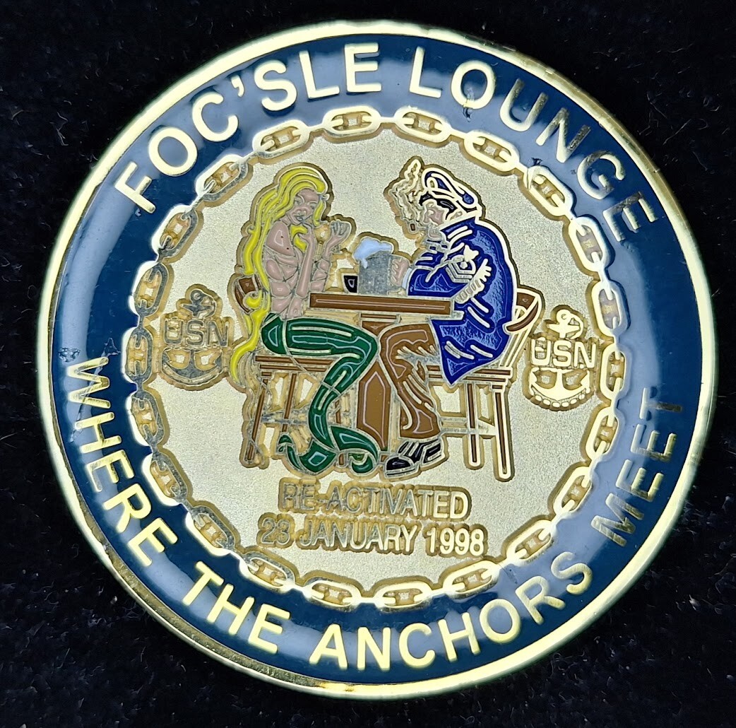 FOCSLE LOUNGE CPO CLUB Navy Challenge Coin Anchors Meet