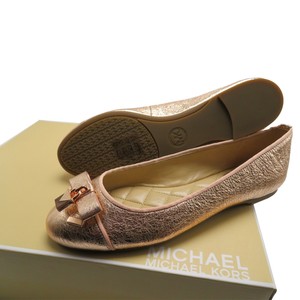 alice crackled metallic leather ballet flat