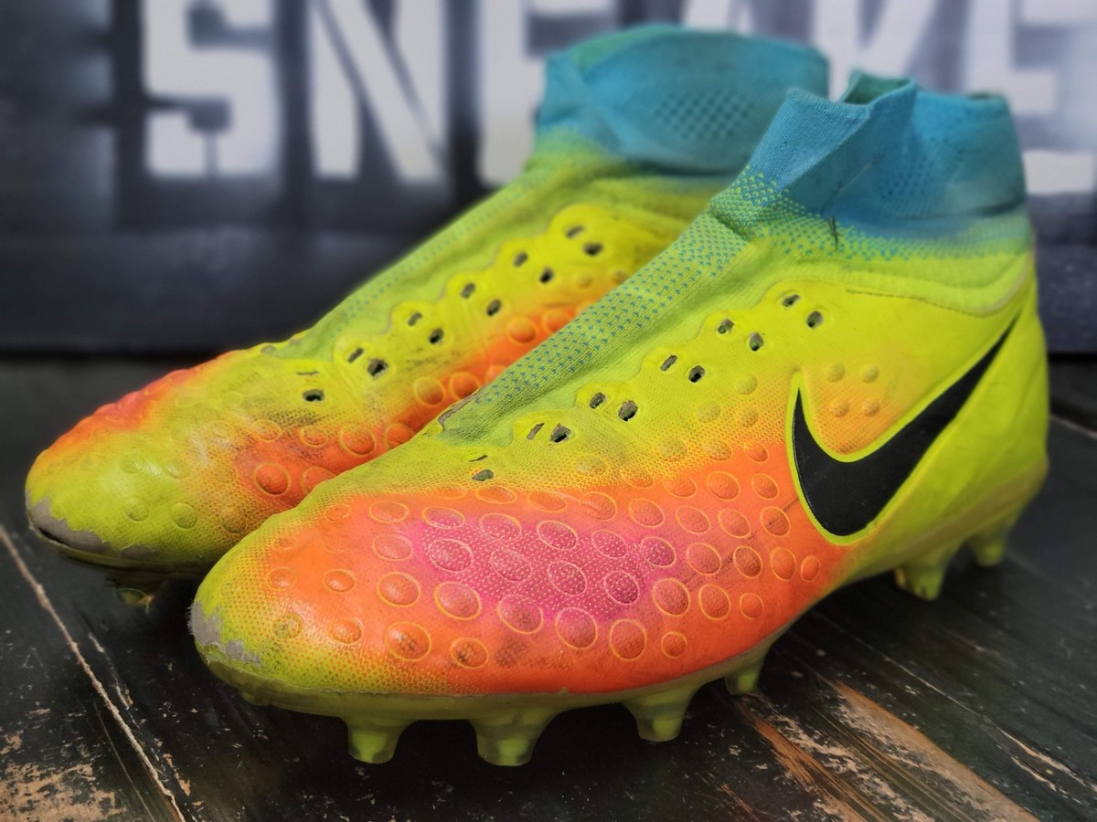 Nike Men's Magista Obra II FG Volt/Orange Soccer Cleats Nike Men's Magista Obra II FG Volt/Orange Soccer Cleats