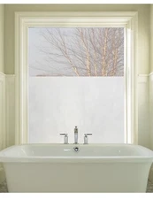 ETCHED GLASS WINDOW FILM 24 x 36 Privacy Vinyl Static Cling Films Frosted Look 