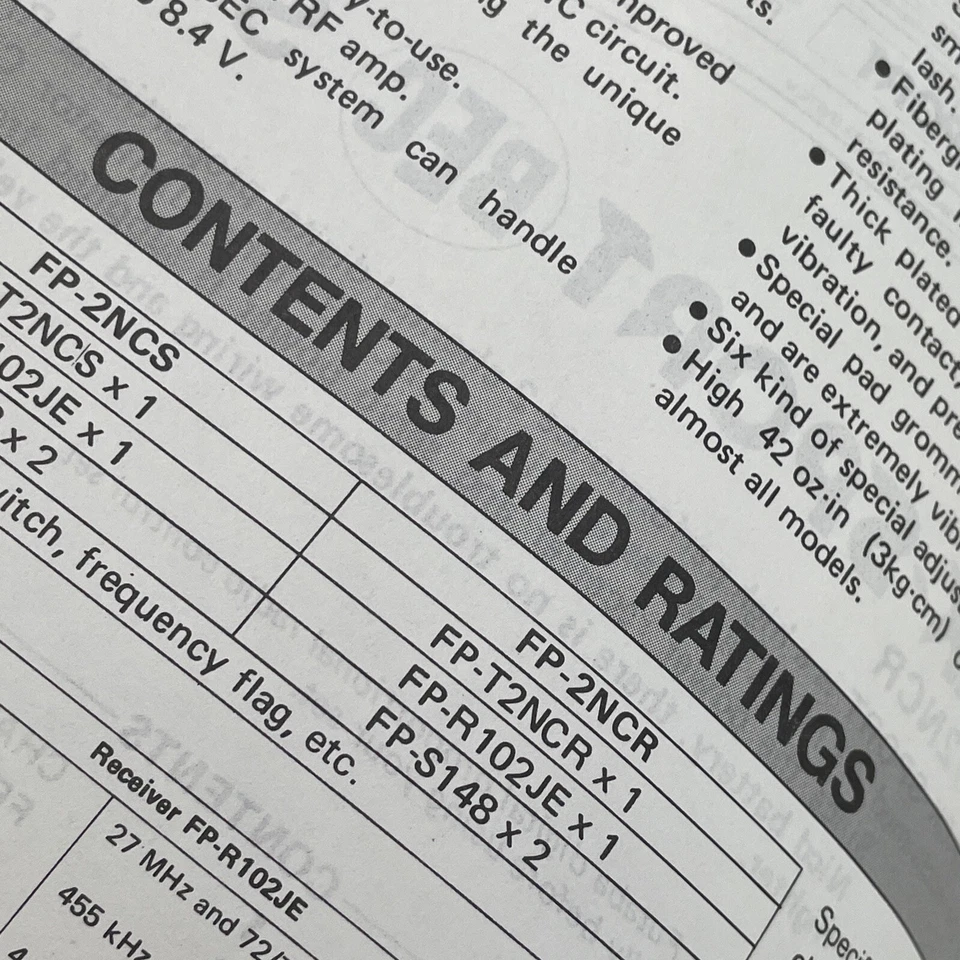 Futaba R/C Attack Sport BEC FP-2NCS 2NCR Transmitter Owners Manual Instruction - Image 3 of 4