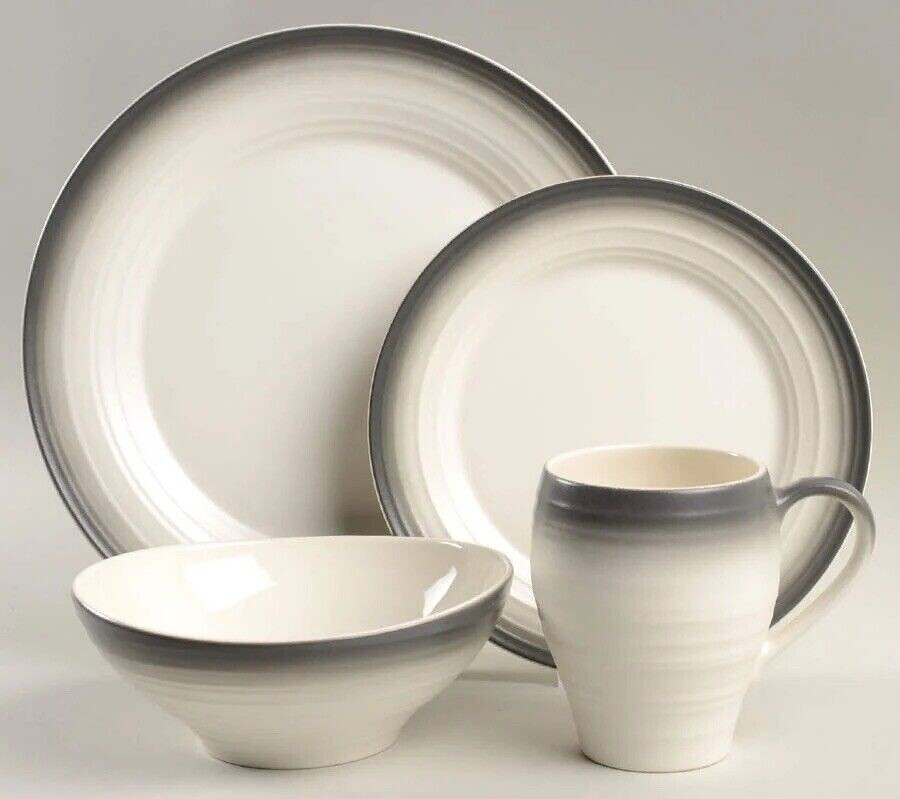 Bone China Mikasa Swirl Ombre Grey MIKASA Swirl Ombre Graphite