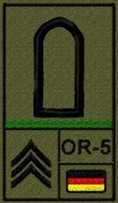 Bundeswehr Rangabzeichen mit NATO Rangcode und Litze, Heer, Stabsunteroffizier