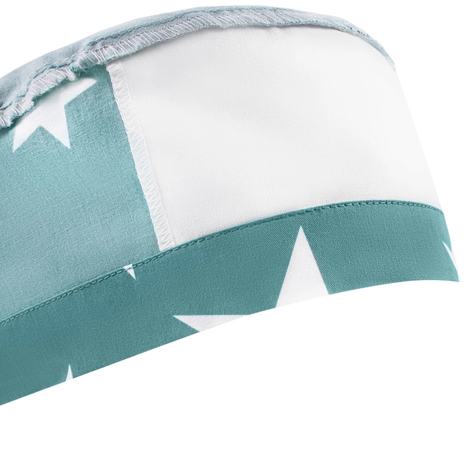 Surgical cap men, scrub caps, scrub hats, surgery hat, stars surgical green cap - Image 3 of 3