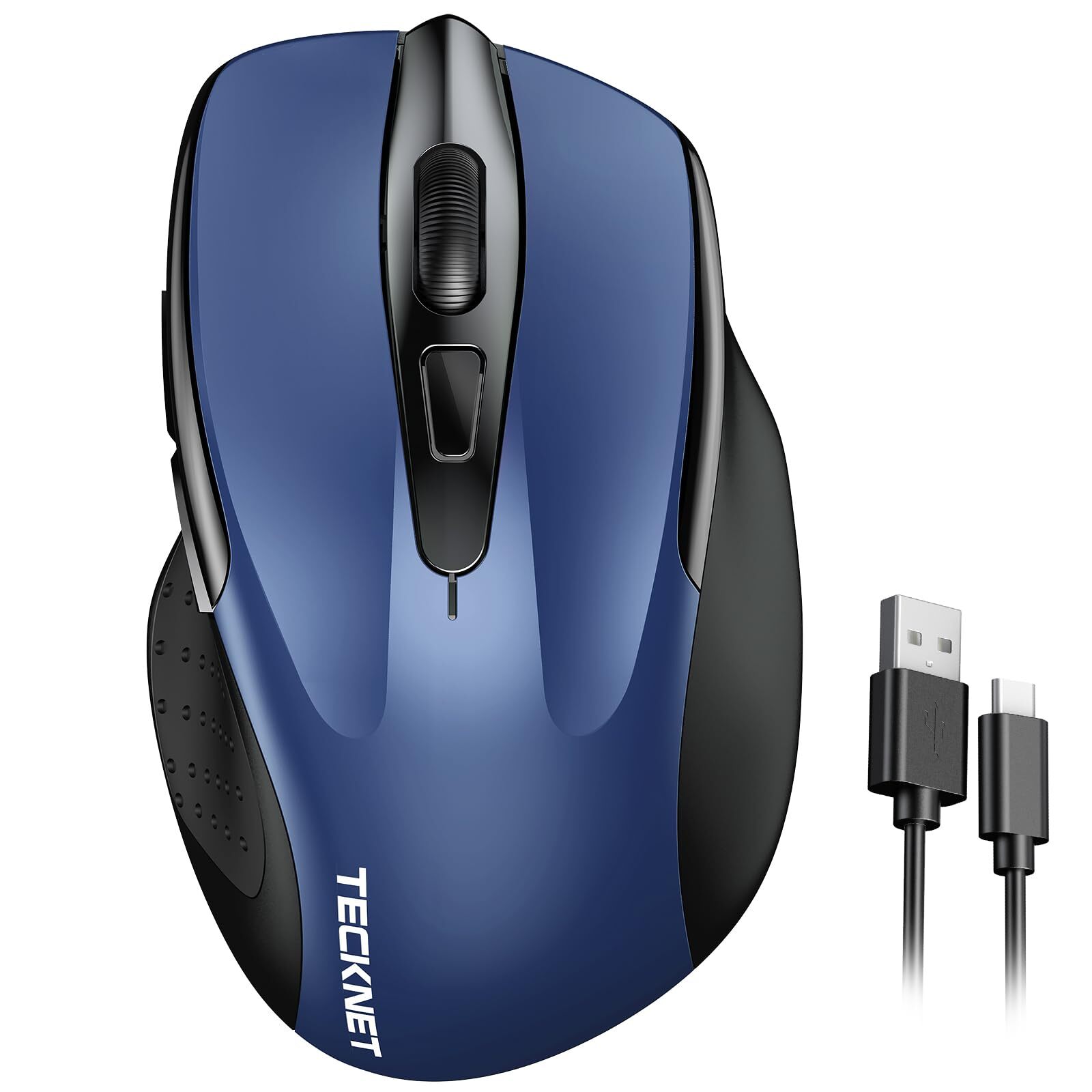 TECKNET Rechargeable Wireless Silent Mouse with 6 Adjustable DPI and 2.4G Connectivity