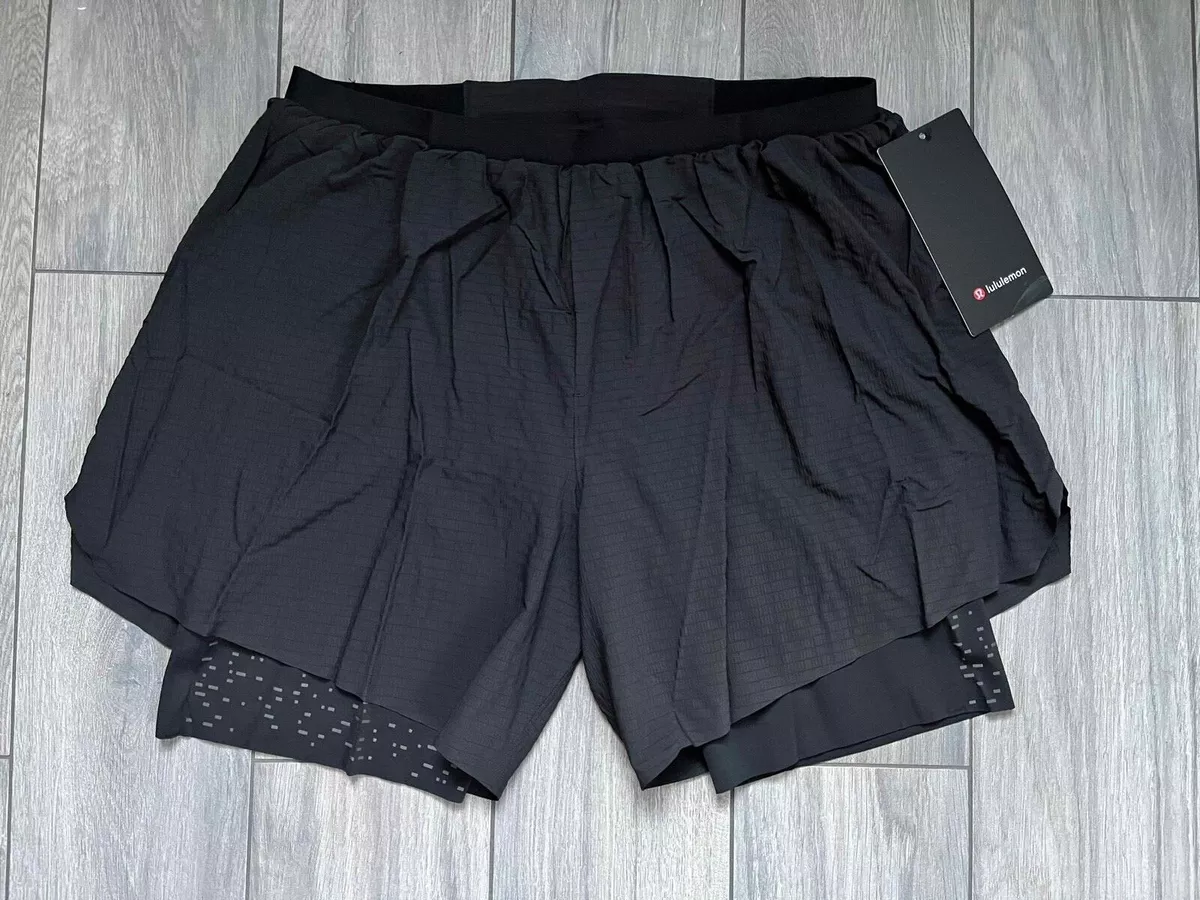 LULULEMON MENS SURGE SHORT 6 LINED, SPECIAL EDITION, BLACK, NWT, XXL