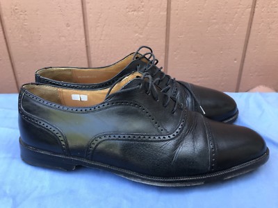 Mezlan Florence Black Leather Semi-Brogue Cap Toe Men display picture 2