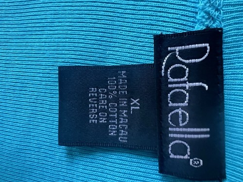 Rafaella Cardigan 100% Cotton XL Teal Long Sleeve Button Knit - Picture 4 of 4