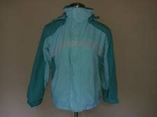 LL Bean Winter Coat Girl Youth Sz Medium 10 12 Parka Jacket Turquoise Aqua Blue