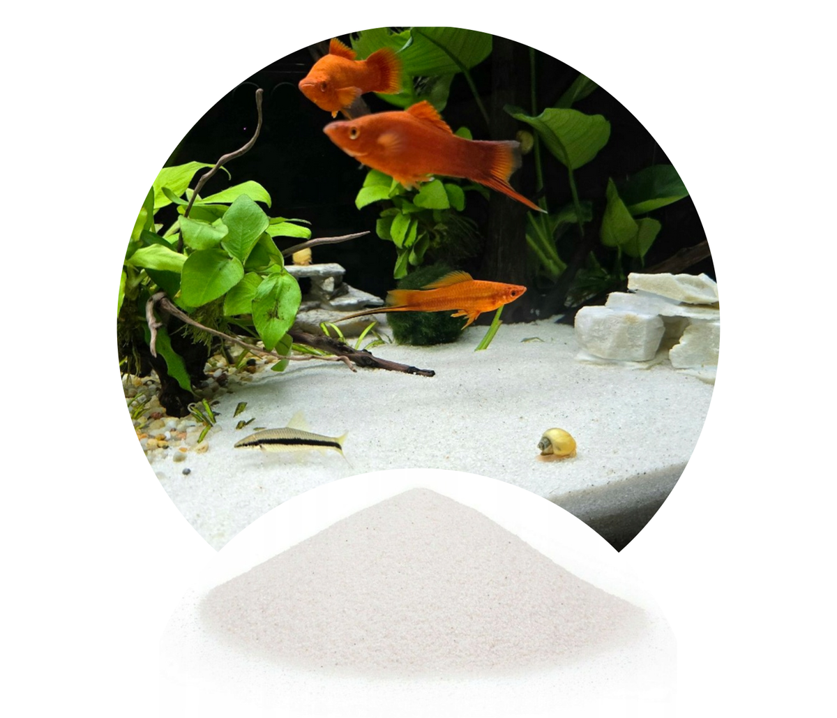 30kg Aquarium Sand Fish Tank White Gravel Substrate NATURAL SILICA