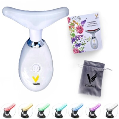 #ad 7 in One Red Light Therapy Anti Aging Face Massager Electric Face Lift Device $12.99