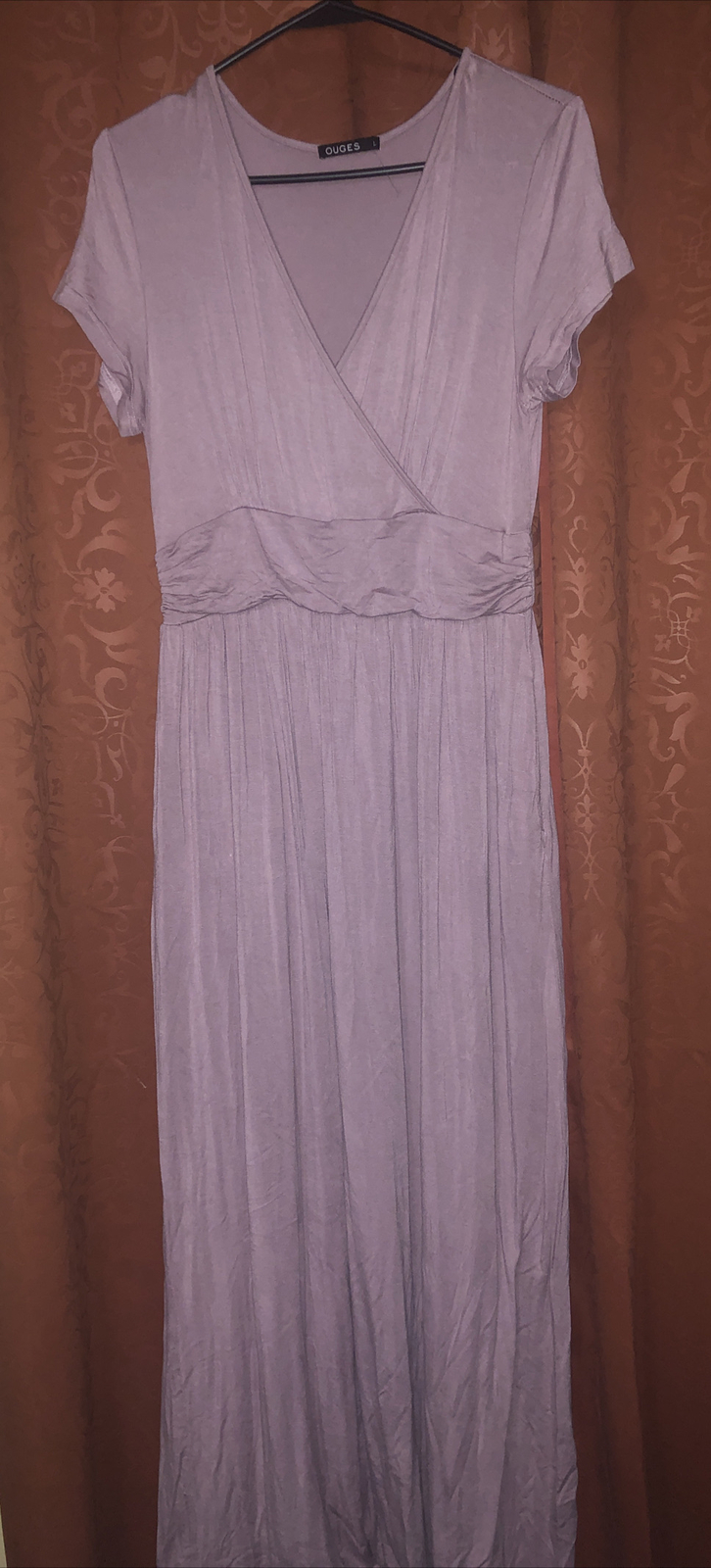 Ouges Maxi Dress Size L Large Mauve Pink - image 1