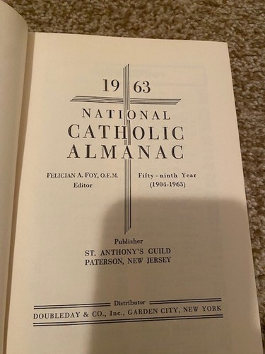 Vintage National Catholic Almanac 1963 w/ Dust Jacket - Bild 8 von 9