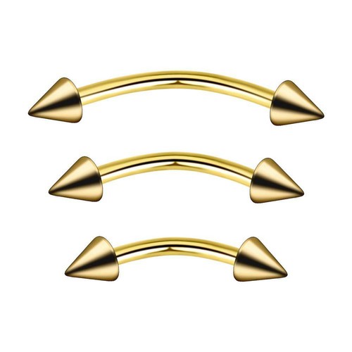 12pcs Eyebrow Studs Ring 316L Steel Piercing Curved Barbell Lip Daith Ring 16G - Picture 3 of 13