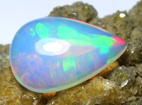6.20 Carat Certification Natural Loose Gemstone White Welo Fire Cabochon Stone - Picture 3 of 11
