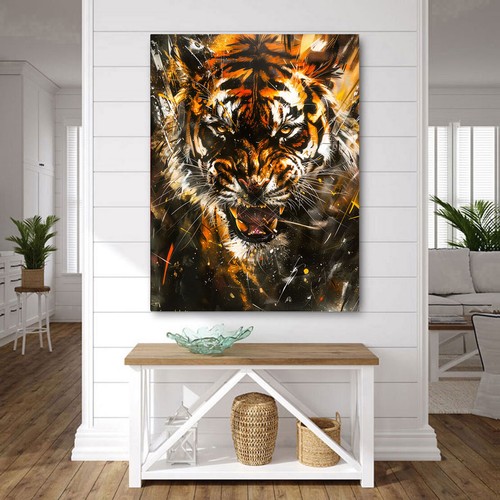 Acryl-Glas Bild Tiger Tierbild Abstrakt Art Modern Deko Wand Bilder Deko Plexi - Bild 3 von 7