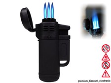 Eurojet Turbo Sturm Feuerzeug 3-Fach Torch Jet Flamme Zigarre Kamin Anzünder