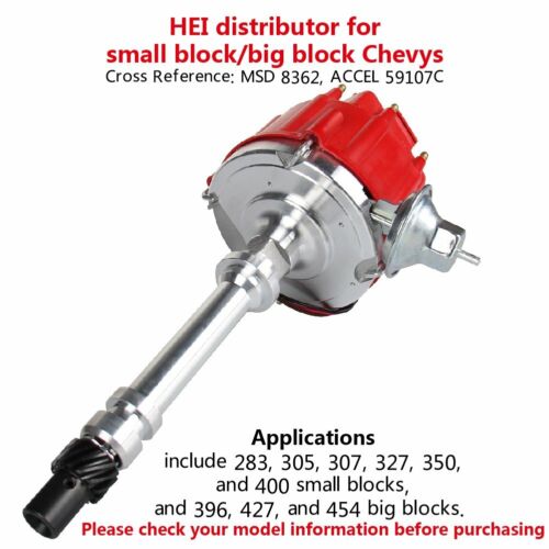 High Performance HEI Distributor w/65K Volt 9000RPM For Chevy SBC BBC 350 454 - Picture 2 of 12