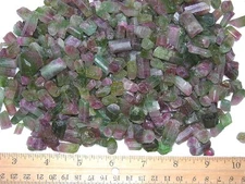 Watermelon Tourmaline crystal Madagascar 5-20mm size 25 carats 2-5 pieces