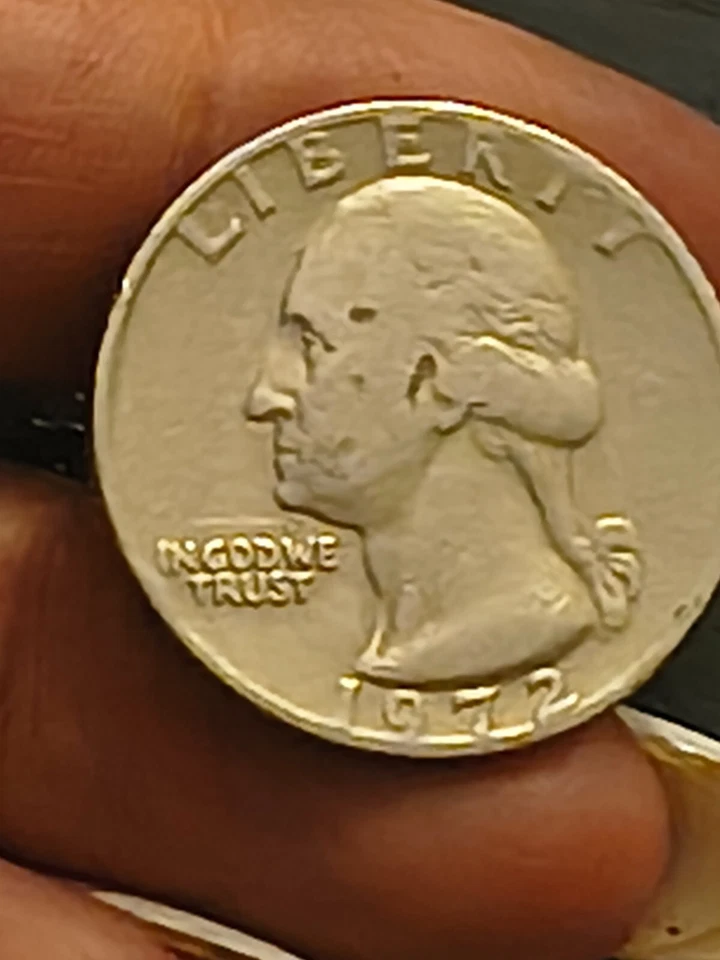 RARE 1972-P QUARTER ~ FILLED MINT MARK ERROR / In Liberty/in God We Trust /year - Image 2 of 4