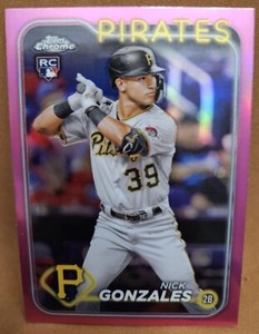 2024 Topps Chrome Pink Refractor #72 Nick Gonzales RC
