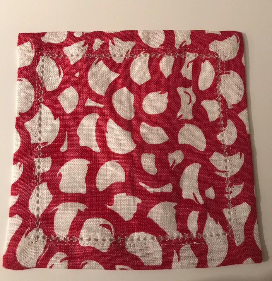 Oscar De La Renta Gardenia Cocktail Napkins, Set 4, NEW In Box - Image 4 of 4