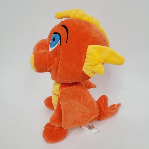 Noahs Ark Dragon Plush Stuffed Animal Orange Yellow Wings Soft Pouch - Picture 3 of 10