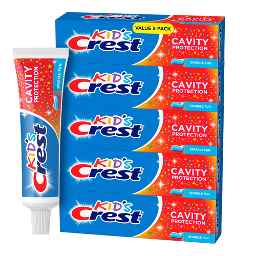 Kid's Crest Cavity Protection Toothpaste, Sparkle Fun, 4.6 oz (130 g), Pack of 5 - Picture 8 of 12