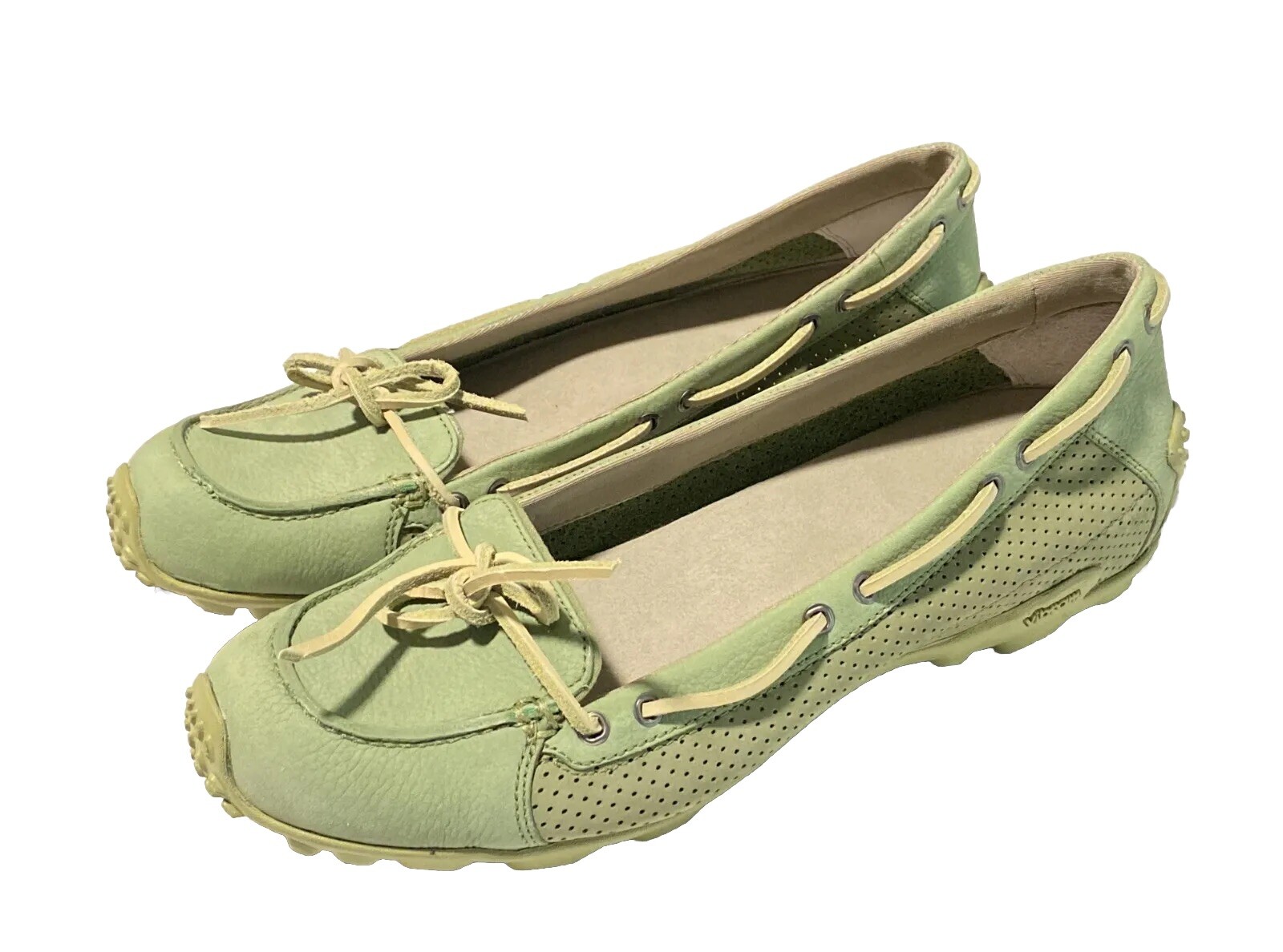 Mocassini da barca Merrell Marina avocado traforati Vibram scarpe da donna taglia 10