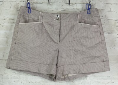 WHBM 10 Chino Cuffed Shorts Preppy