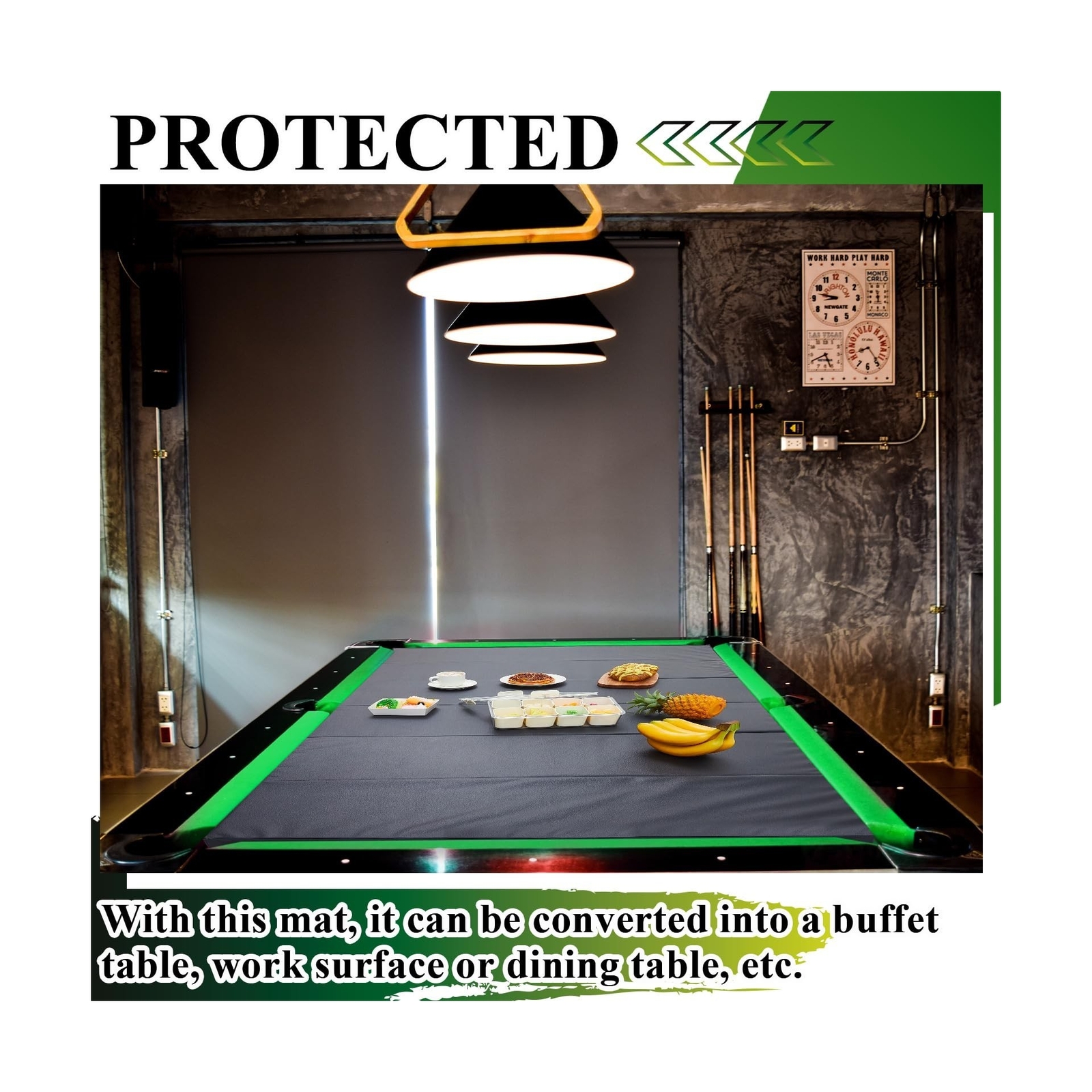 8' Pool Table Insert Convertible Dining Table Foam Insert Billiard Pool ...