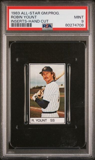 1983 All-Star Game Program Inserts Robin Yount graded PSA 9 Mint Pop ...