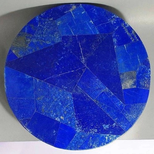 Luxury Lapis Lazuli Round Table, Blue End Table, Lapis Coffee Table, Home Decors - Picture 4 of 6
