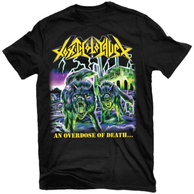 Vtg TOXIC HOLOCAUST An Overdose of Death Cotton Black For Men T Shirt