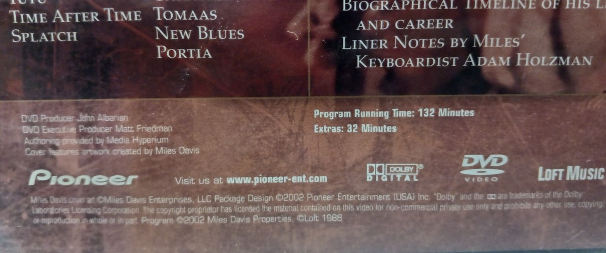 Miles Davis - Live in Munich - TWO DVD SET Special Edition 2002