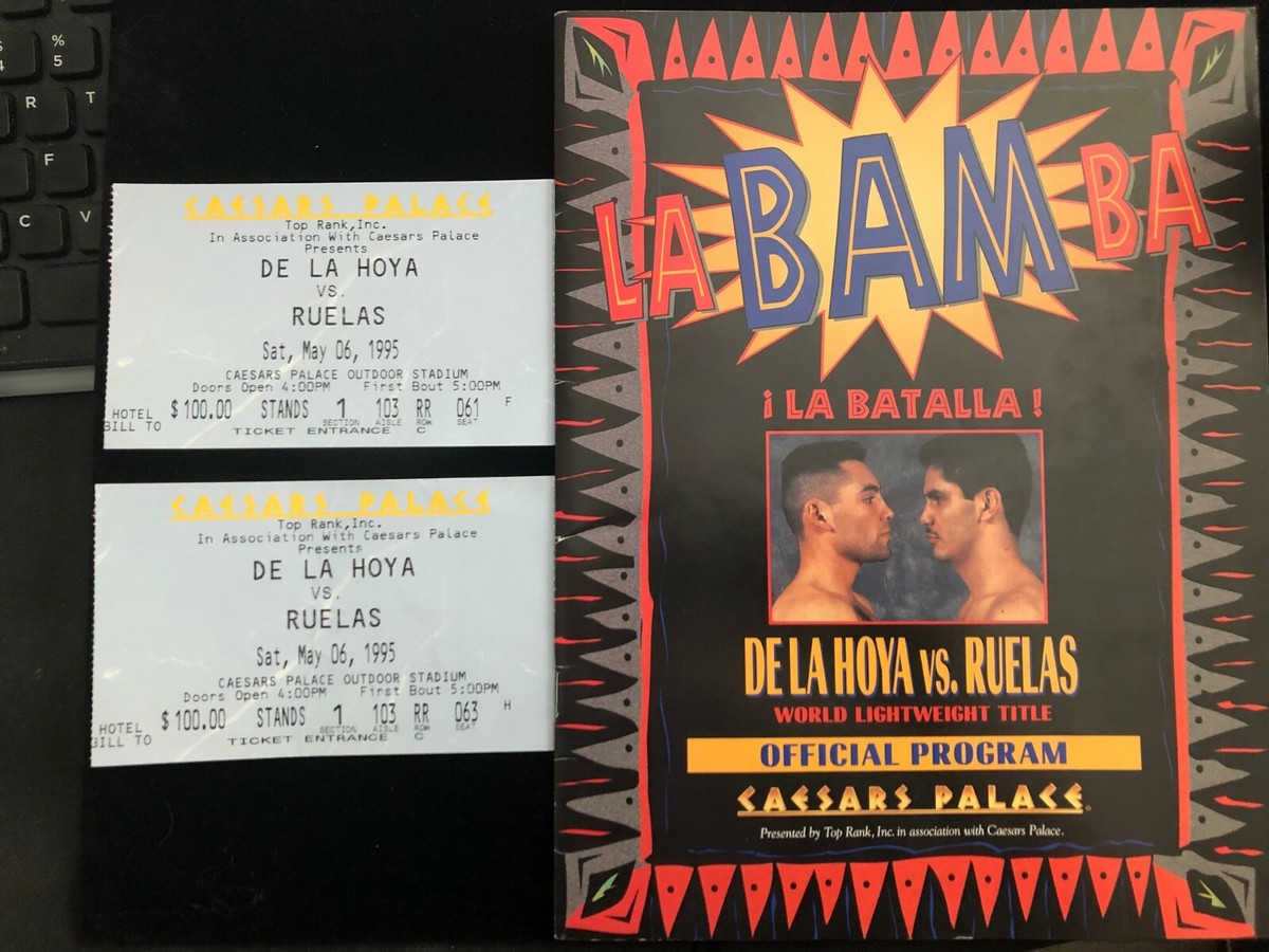 Authentic Program Oscar De La Hoya v Ruelas Caesars 6 Fight 