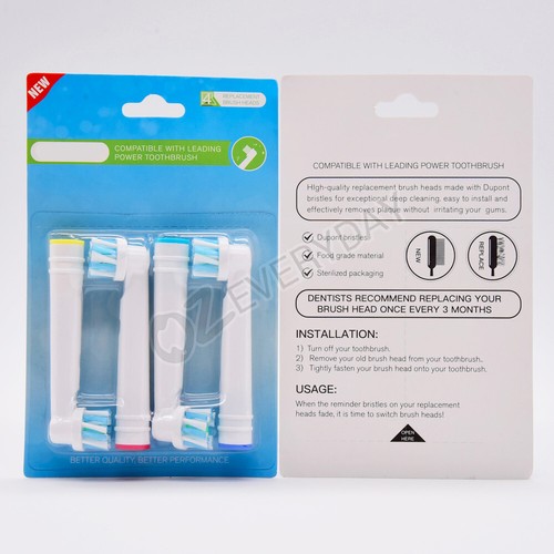 4pcs CROSS ACTION Replacement Brush Heads for Oral-B Electric Toothbrushes AU - Picture 5 of 9